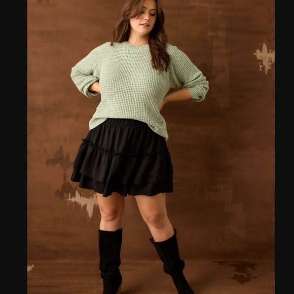 ARULA Ophelia Clip Dot Mini Skirt 1X - Picture 1 of 11